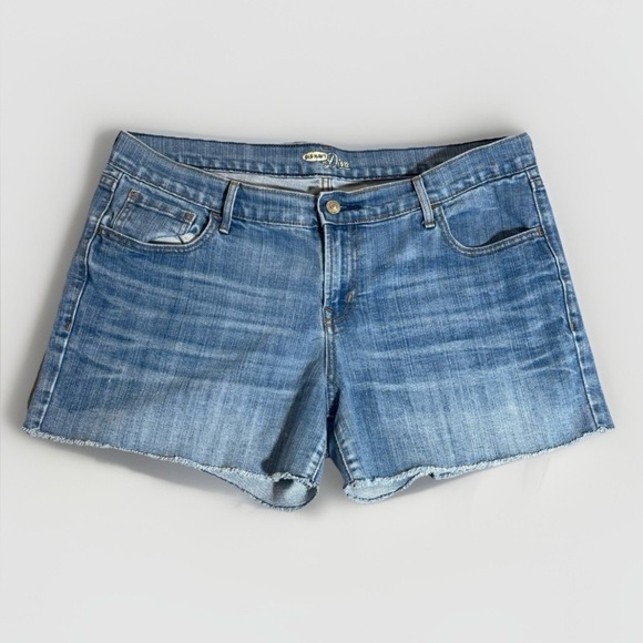 Old Navy Womens Size 14 Medium Wash Cutoff Denim Jean Shorts - Picture 1 of 7